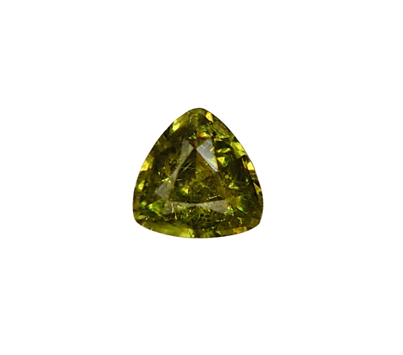 0.2ct Trillion Faceted Natural Demantoid Garnet from Pakistan — view 1